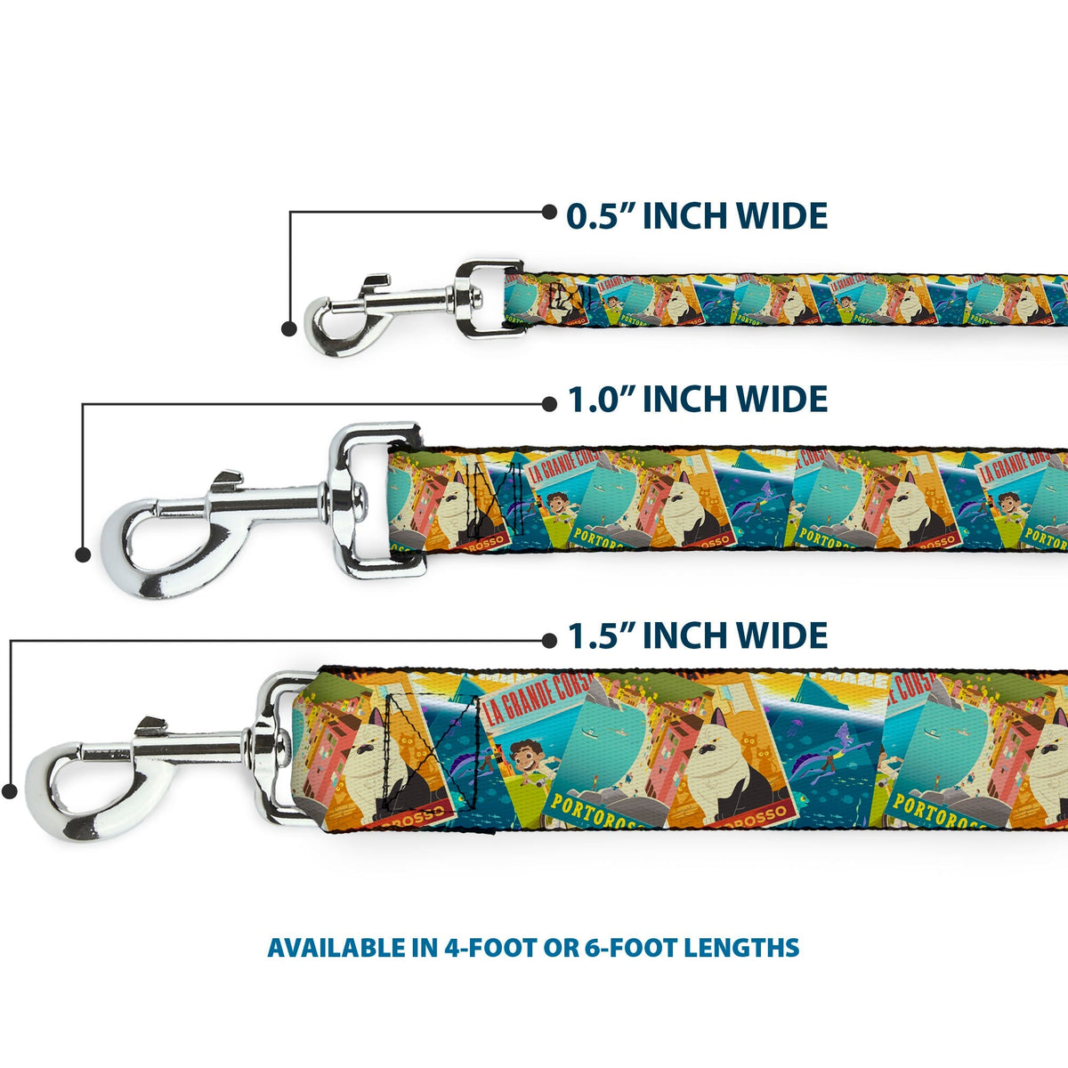 Dog Leash - Luca The Piazza Poster Collage Stacked 