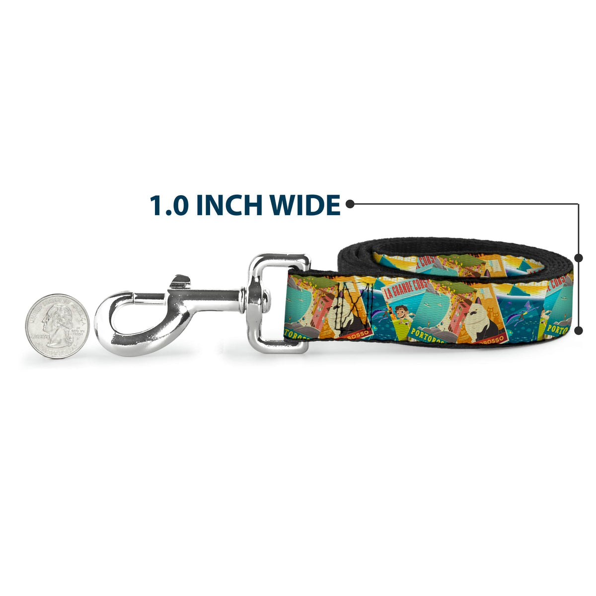 Dog Leash - Luca The Piazza Poster Collage Stacked 