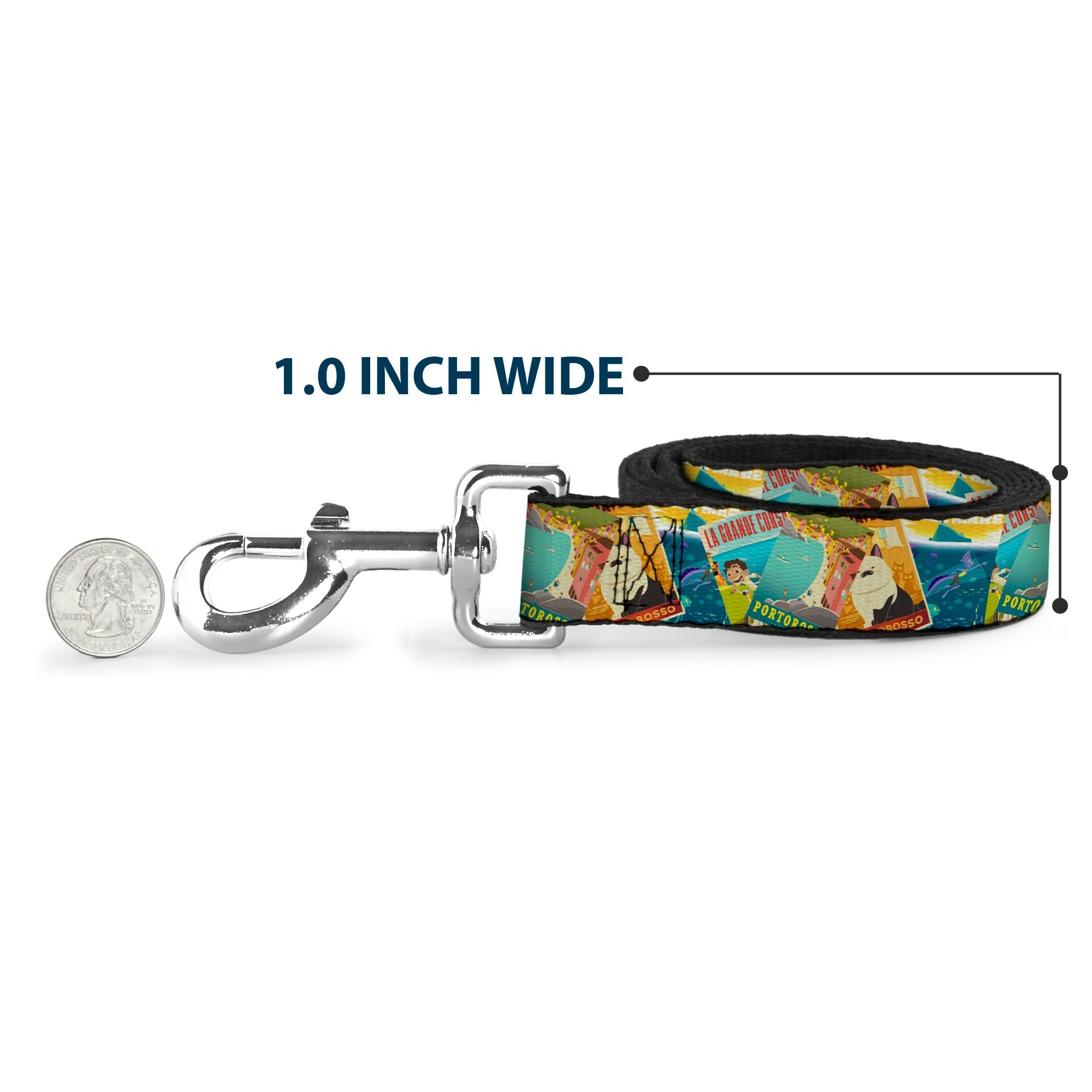 Dog Leash - Luca The Piazza Poster Collage Stacked 