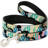 Dog Leash - Luca and Alberto Sea Monsters Underwater Silhouette Ombre/Black