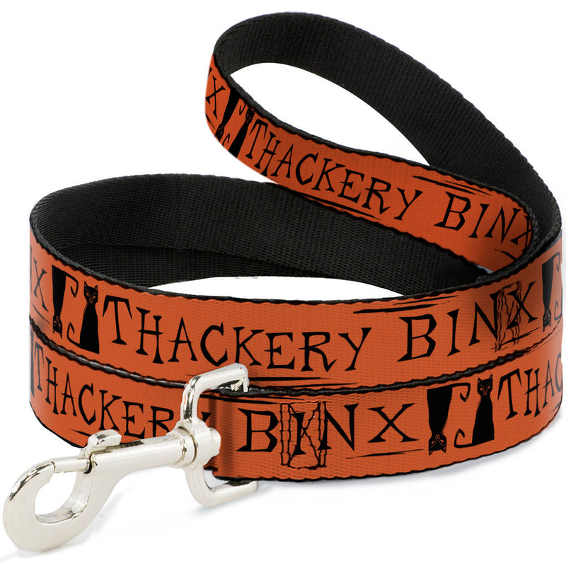 Dog Leash - Hocus Pocus THACKERY BINX Cat Silhouette Orange/Black - HT Animal Supply