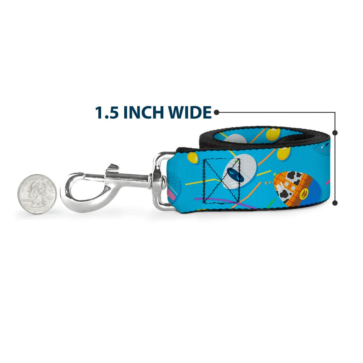 Dog Leash - CRUELLA DE VIL Safety Pin/Cruell World Pose Union Jack Punk Rock Blocks 