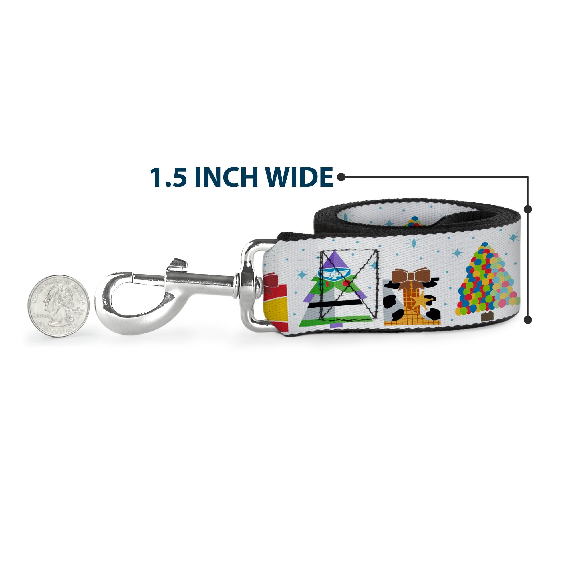 Dog Leash - Sleeping Beauty Aurora Castle and Fairy Godmothers Pose with Script and Flowers White/Pinks - HT Animal Supply