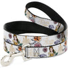 Buckle-Down Disney Beauty and the Beast Belle Castle Pose with Script and Flowers Dog Leash