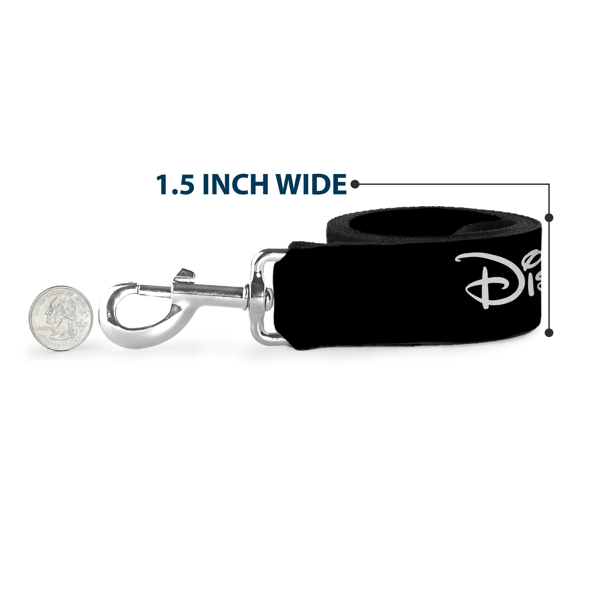 Dog Leash - Rapunzel Castle and Pascual Pose with Script and Flowers White/Purples - HT Animal Supply
