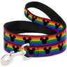 Dog Leash - Mickey Mouse Ears Icon Rainbow Pride Flag