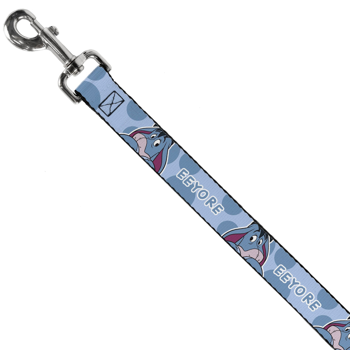 Dog Leash - Winnie the Pooh Eeyore Text and Expression Close-Up Dot Blues 
