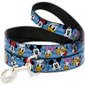 Dog Leash - Disney The Sensational Six Smiling Faces Stripe Blues