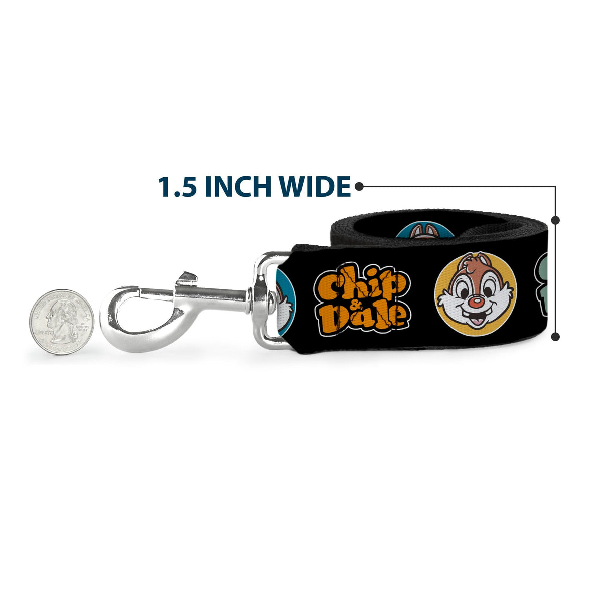 Dog Leash - Disney 11-Sweet Chibi Villain Poses Polka Dot Black/Lavender 