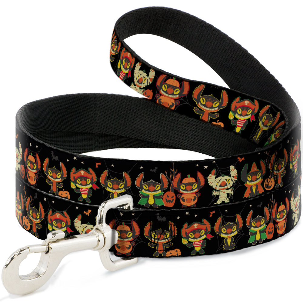 Dog Leash - Lilo and Stitch Halloween Stitch Dress Up Poses Black - HT Animal Supply