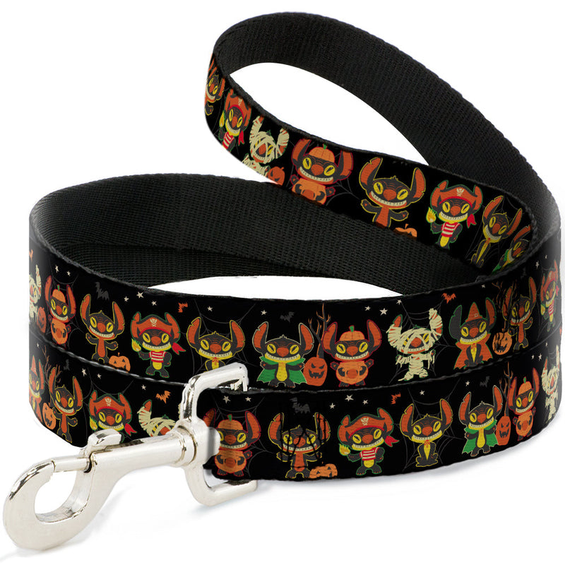 Dog Leash - Lilo and Stitch Halloween Stitch Dress Up Poses Black - HT Animal Supply