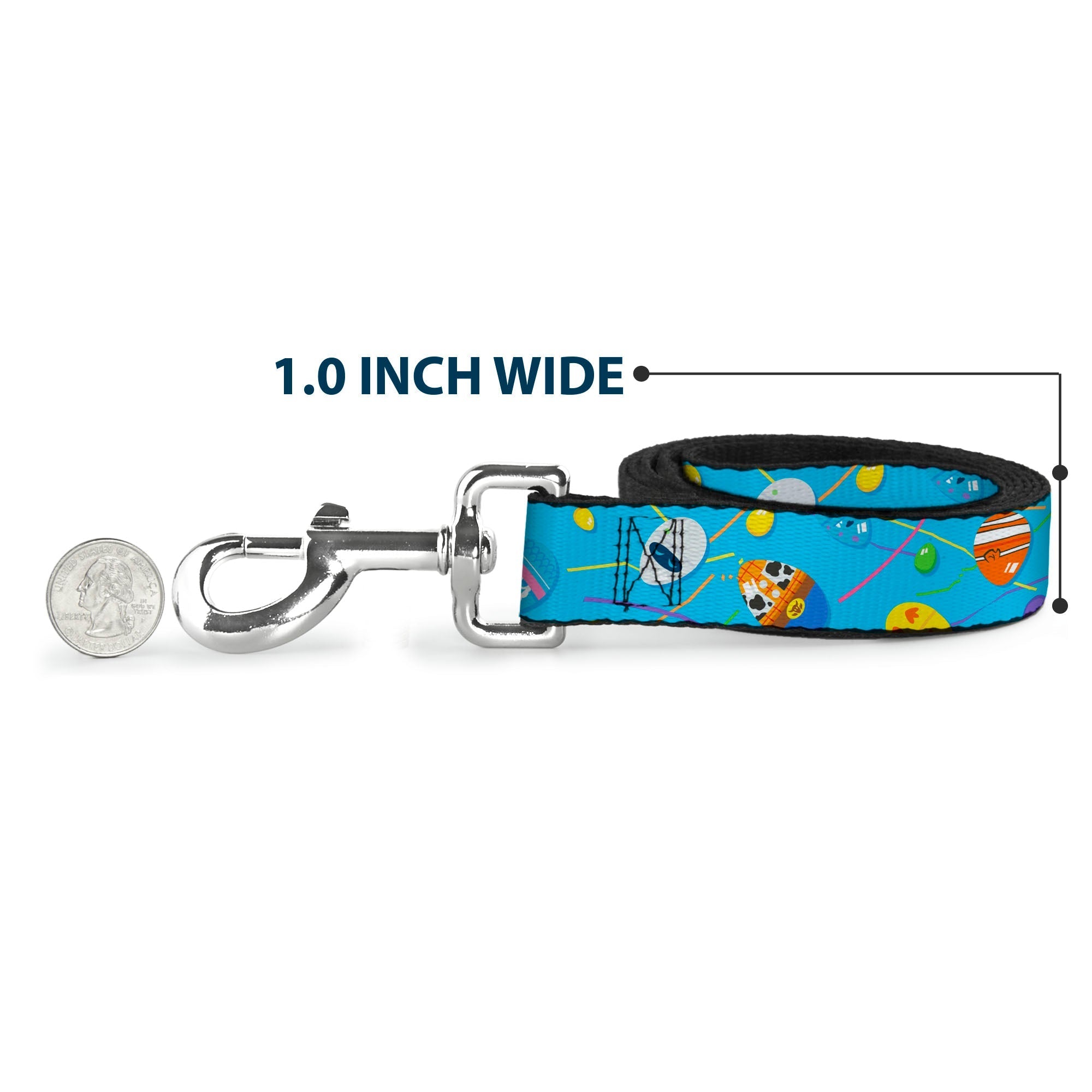 Dog Leash - Pixar Holiday Collection Easter Egg Characters Scattered Blue