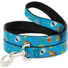 Dog Leash - Pixar Holiday Collection Easter Egg Characters Scattered Blue