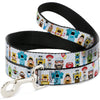 Dog Leash - Pixar Holiday Collection Nutcracker Characters Lineup/Stars White/Blues