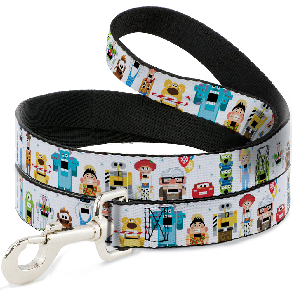 Dog Leash - Pixar Holiday Collection Nutcracker Characters Lineup/Stars White/Blues