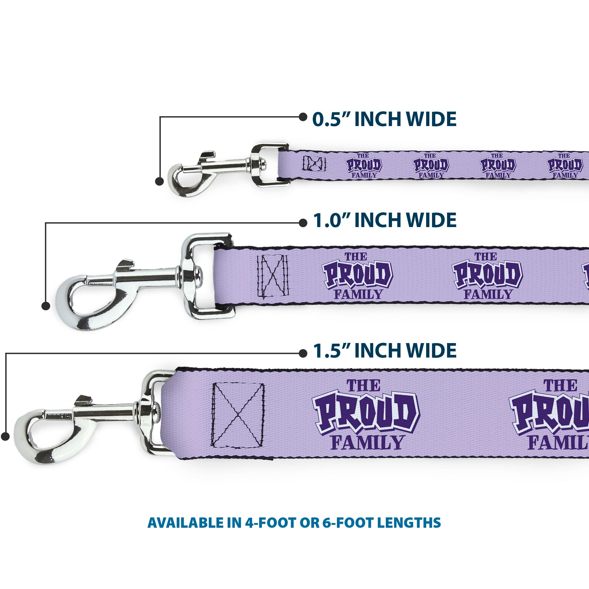 Dog Leash - THE PROUD FAMILY Title Logo Purples 