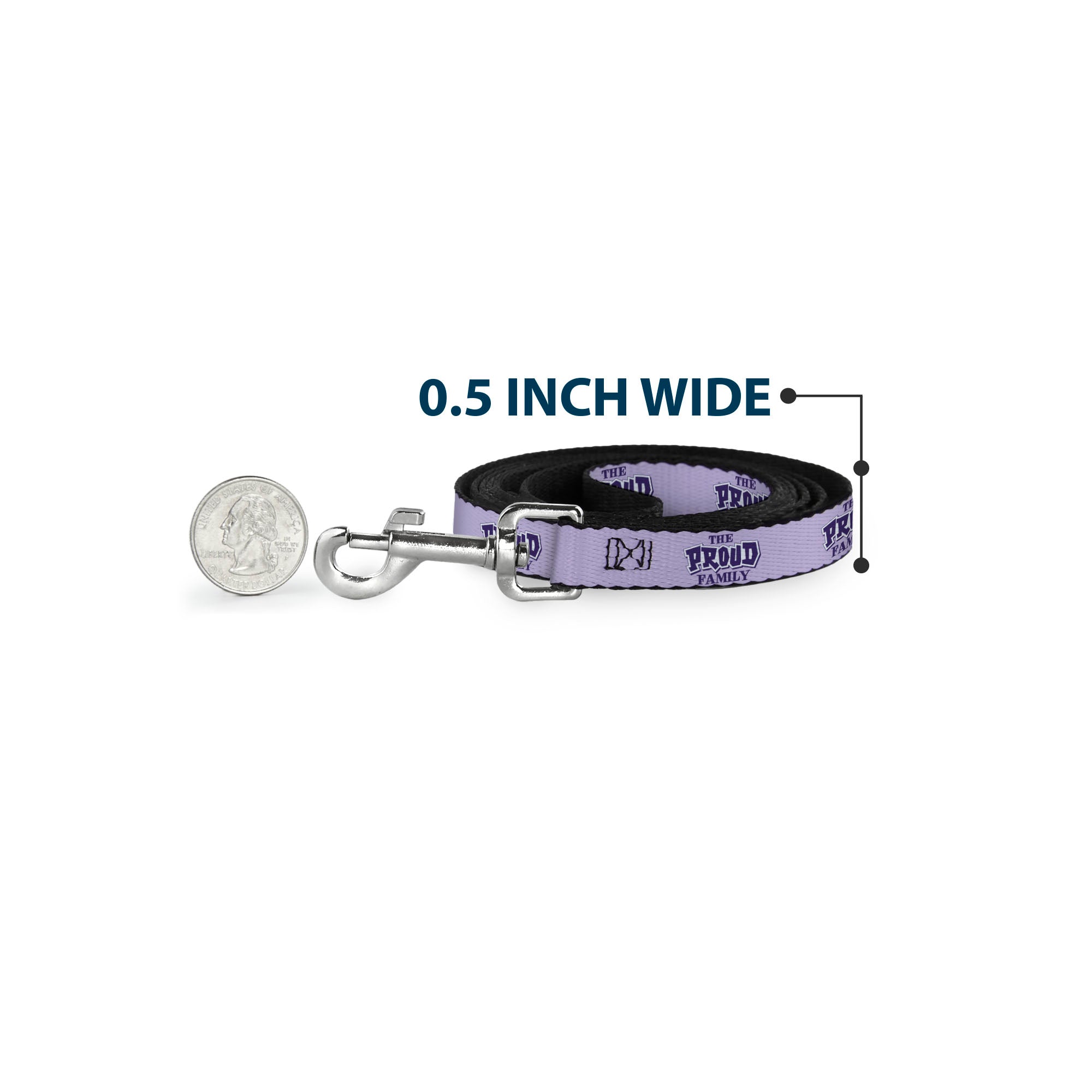 Dog Leash - THE PROUD FAMILY Title Logo Purples 