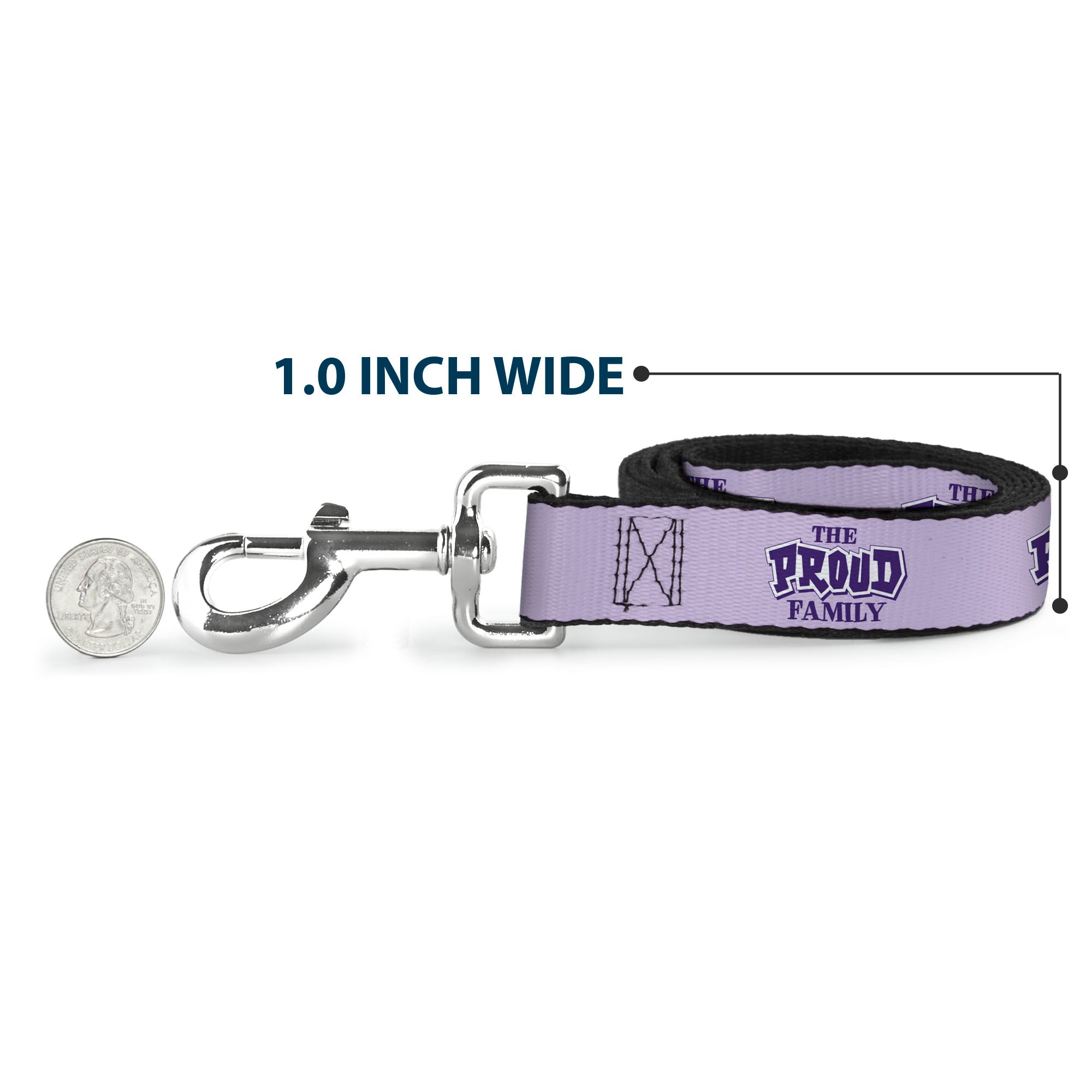 Dog Leash - THE PROUD FAMILY Title Logo Purples 