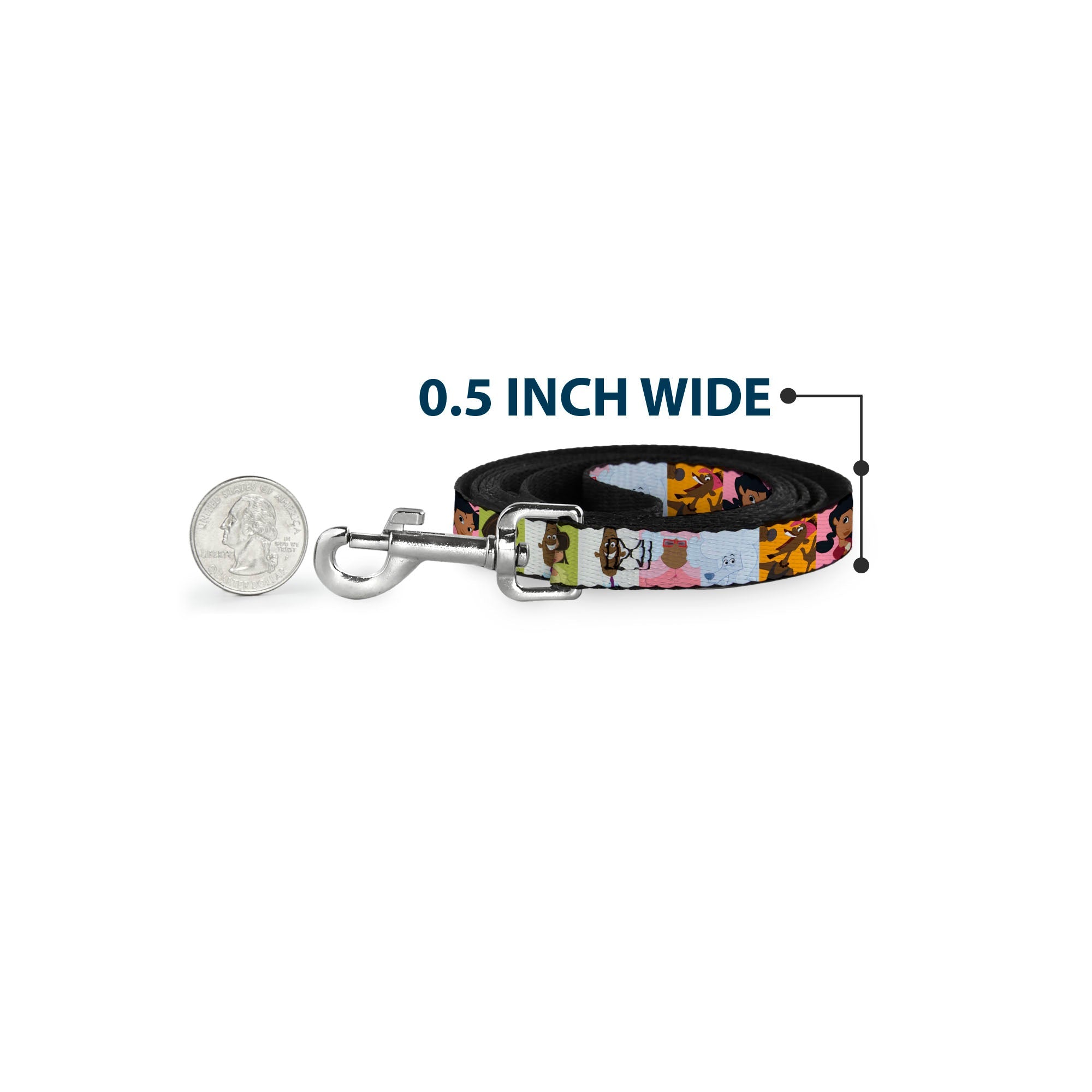 Dog Leash - The Proud Family 6-Character Block Poses - HT Animal Supply