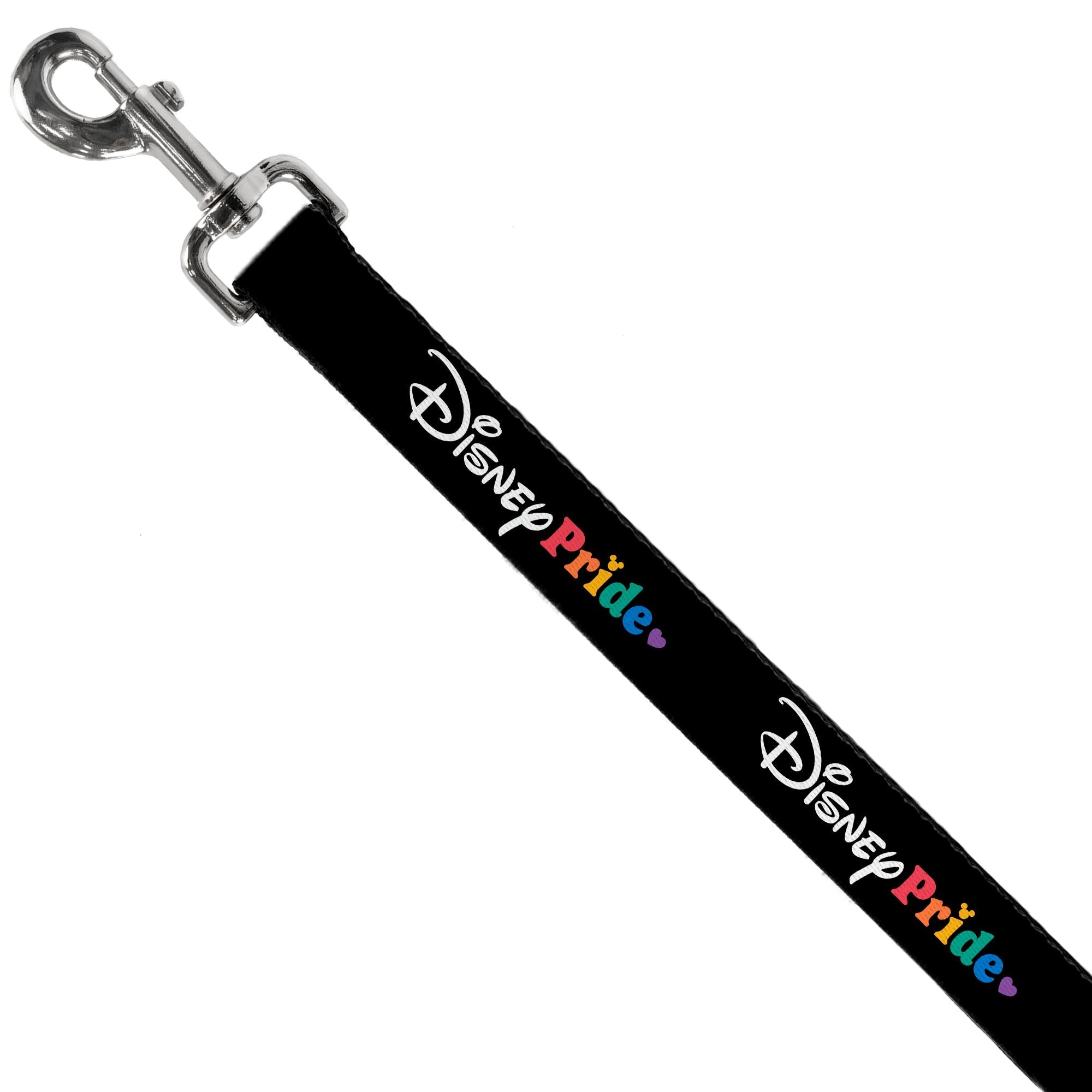 Dog Leash - DISNEY PRIDE Signature Logo Black/White/Rainbow 