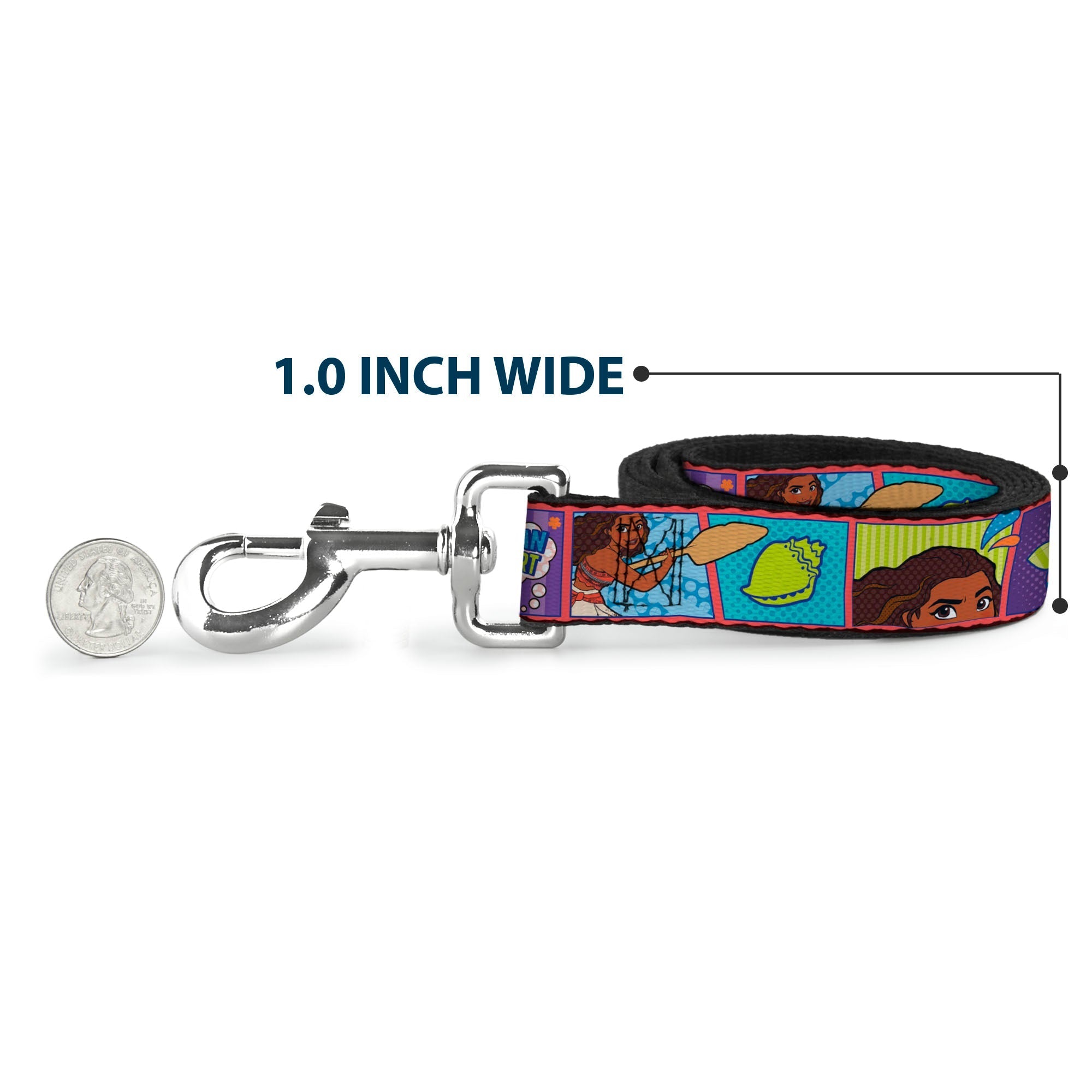Dog Leash - Moana MAKE WAVES Scene Blocks Blues/Orange 