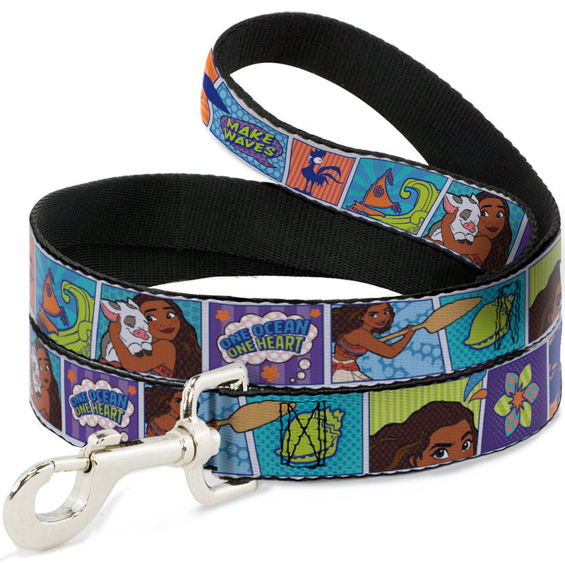 Dog Leash - Moana MAKE WAVES Scene Blocks Blues/Orange 