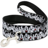 Dog Leash - Mickey Mouse Expression Blocks White/Black/Red