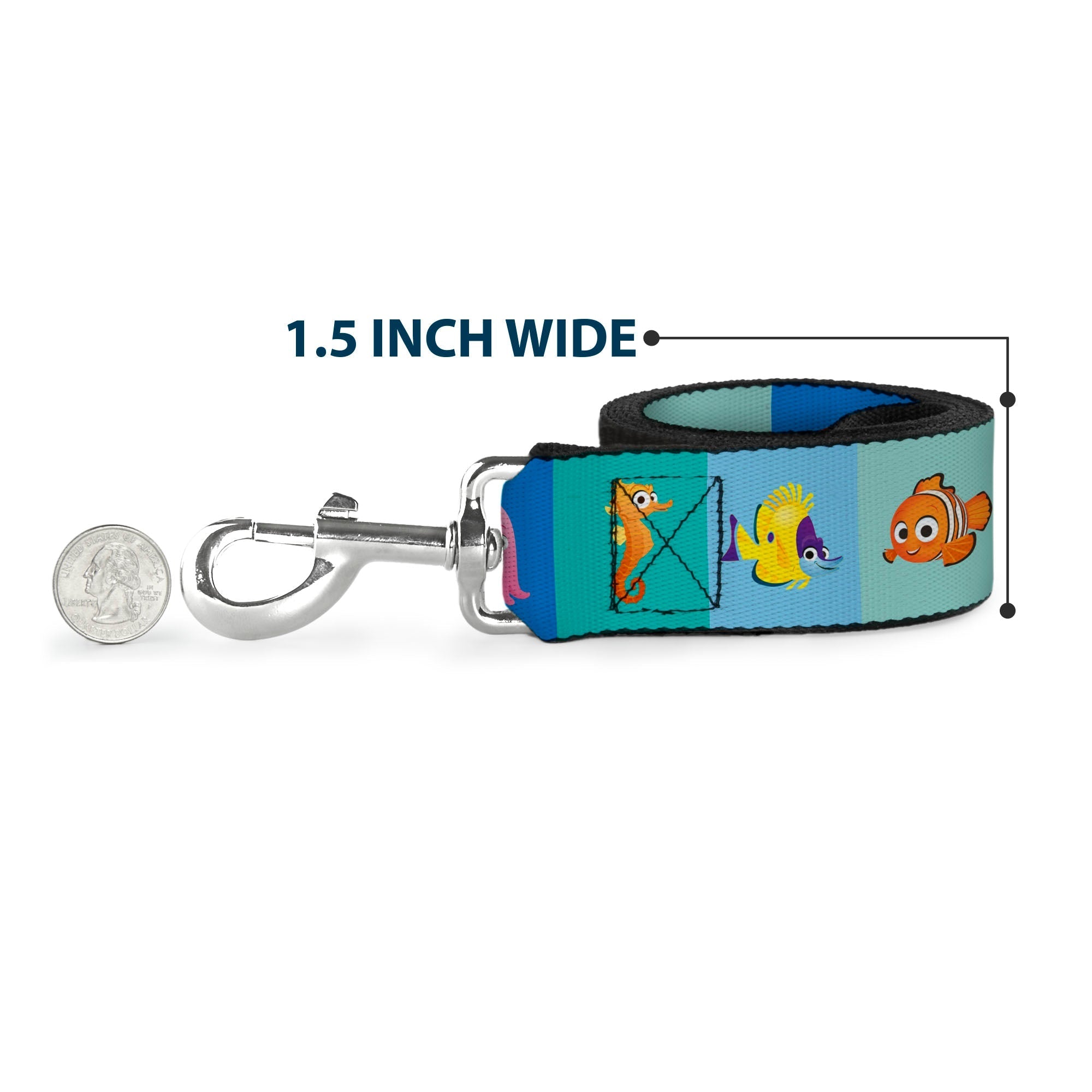 Dog Leash - CHIP & DALE Expression Bubbles Black/Multi Color