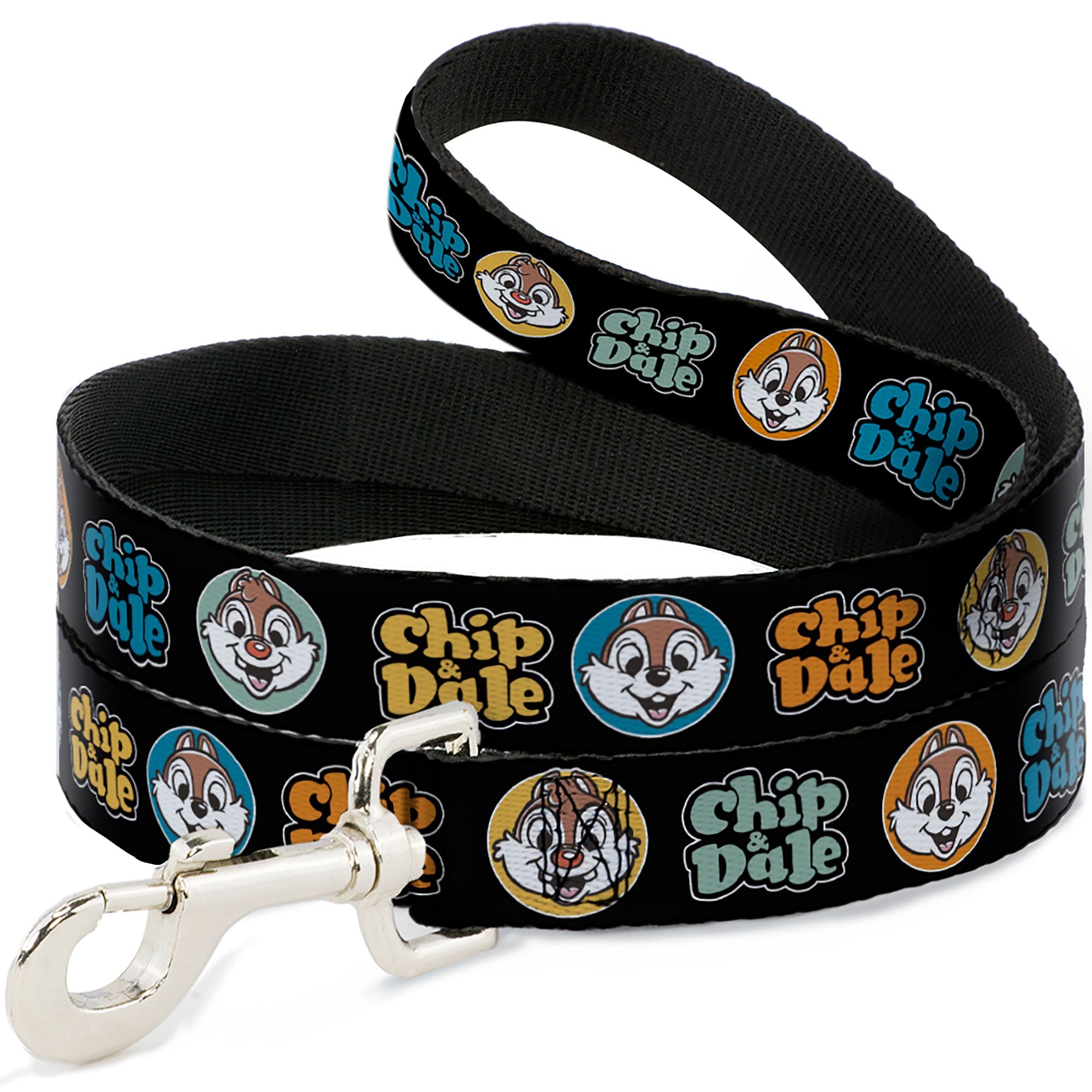 Dog Leash - CHIP & DALE Expression Bubbles Black/Multi Color