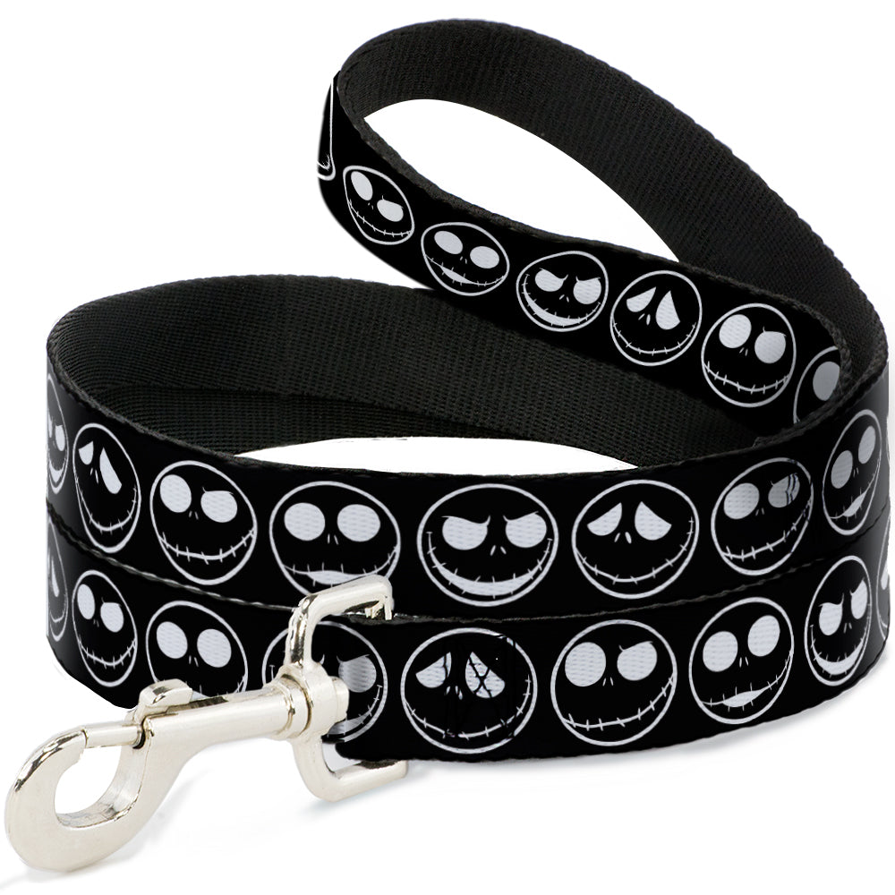 Dog Leash - The Nightmare Before Christmas Jack 5-Expressions Black/White 