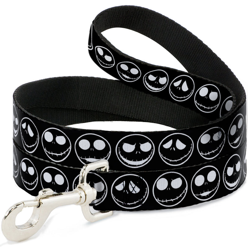 Dog Leash - The Nightmare Before Christmas Jack 5-Expressions Black/White 