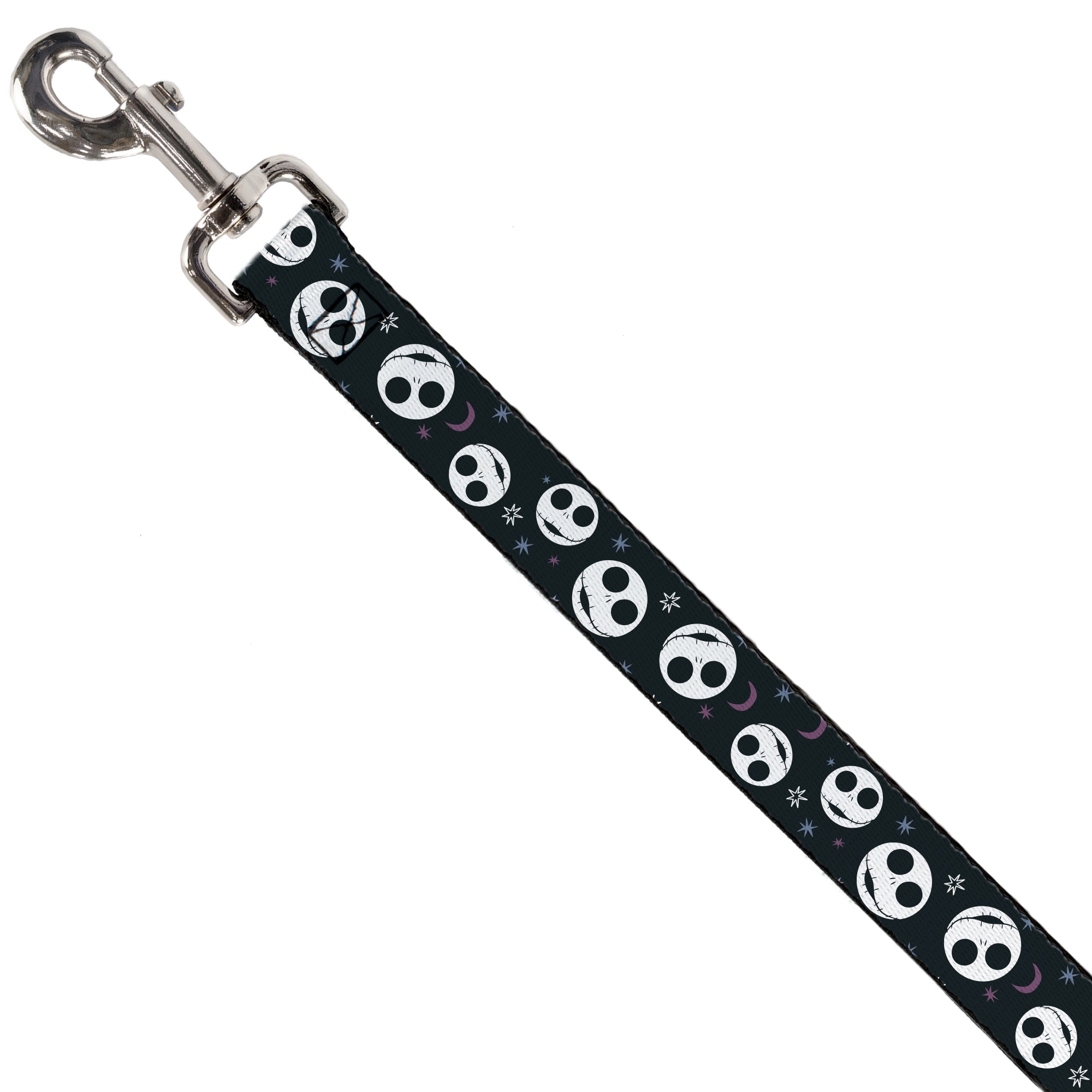 Dog Leash - The Nightmare Before Christmas Smiling Jack Moon and Stars Black