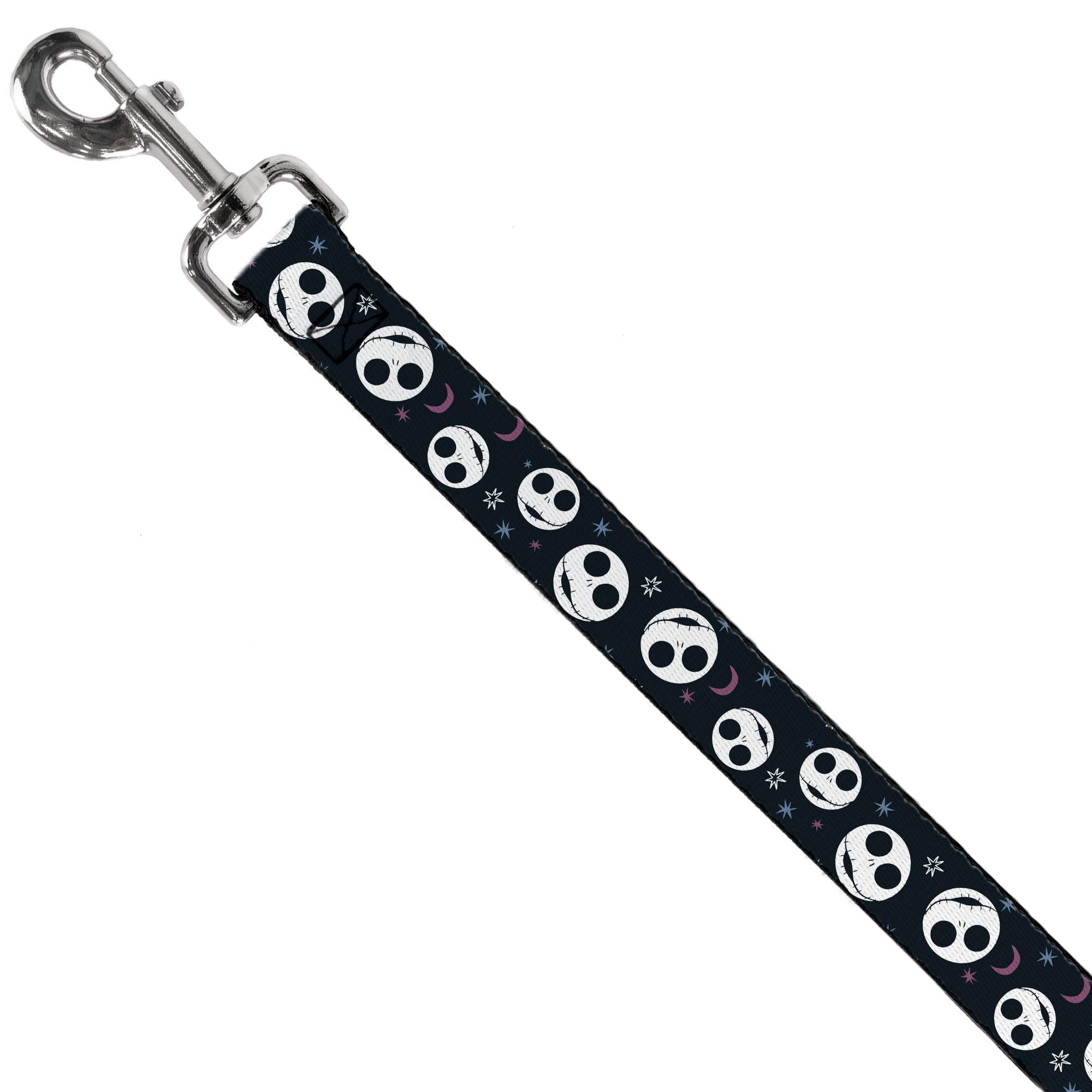Dog Leash - The Nightmare Before Christmas Smiling Jack Moon and Stars Black - HT Animal Supply