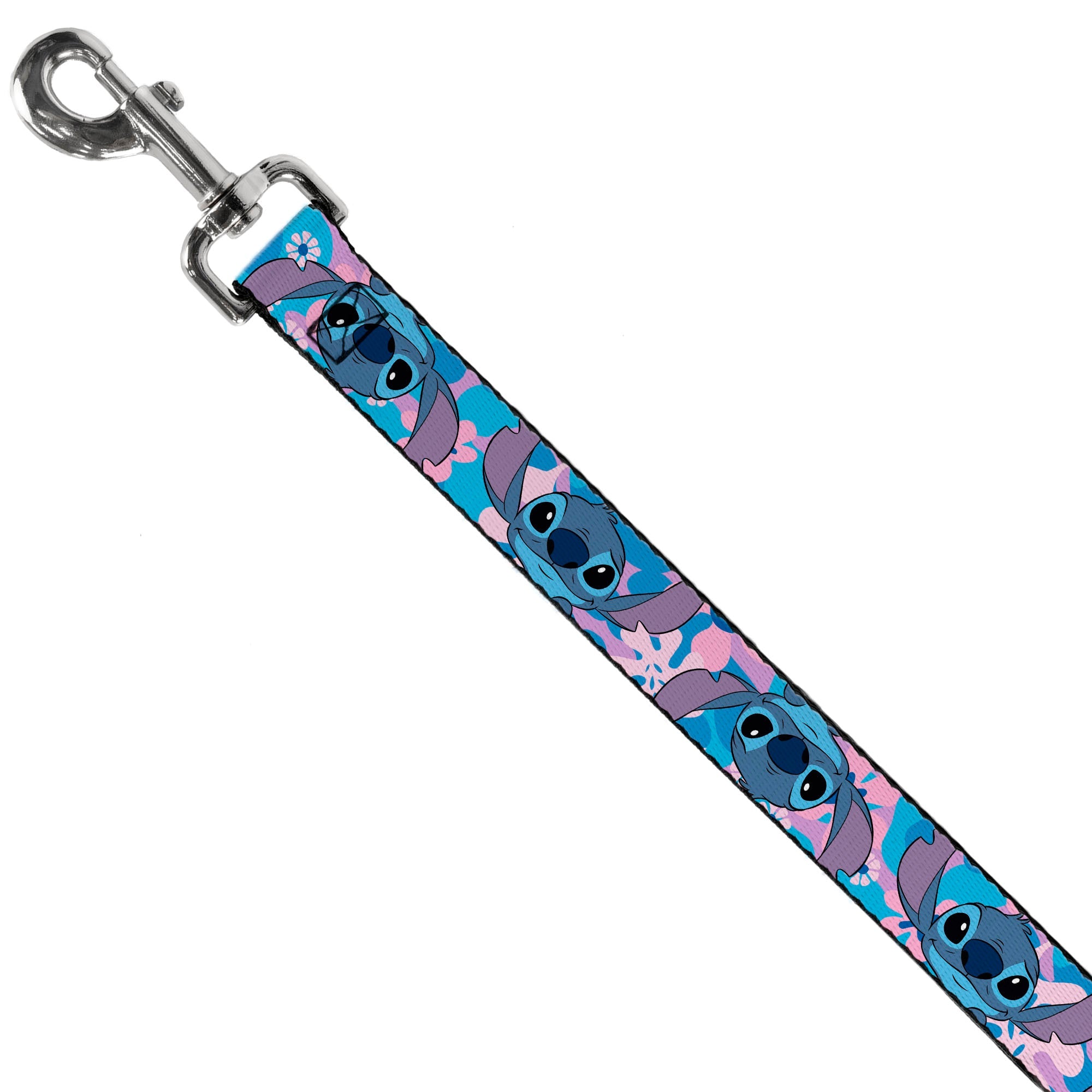 Dog Leash - Lilo & Stitch Stitch Flip Expressions Close-Up Blues/Pinks - HT Animal Supply