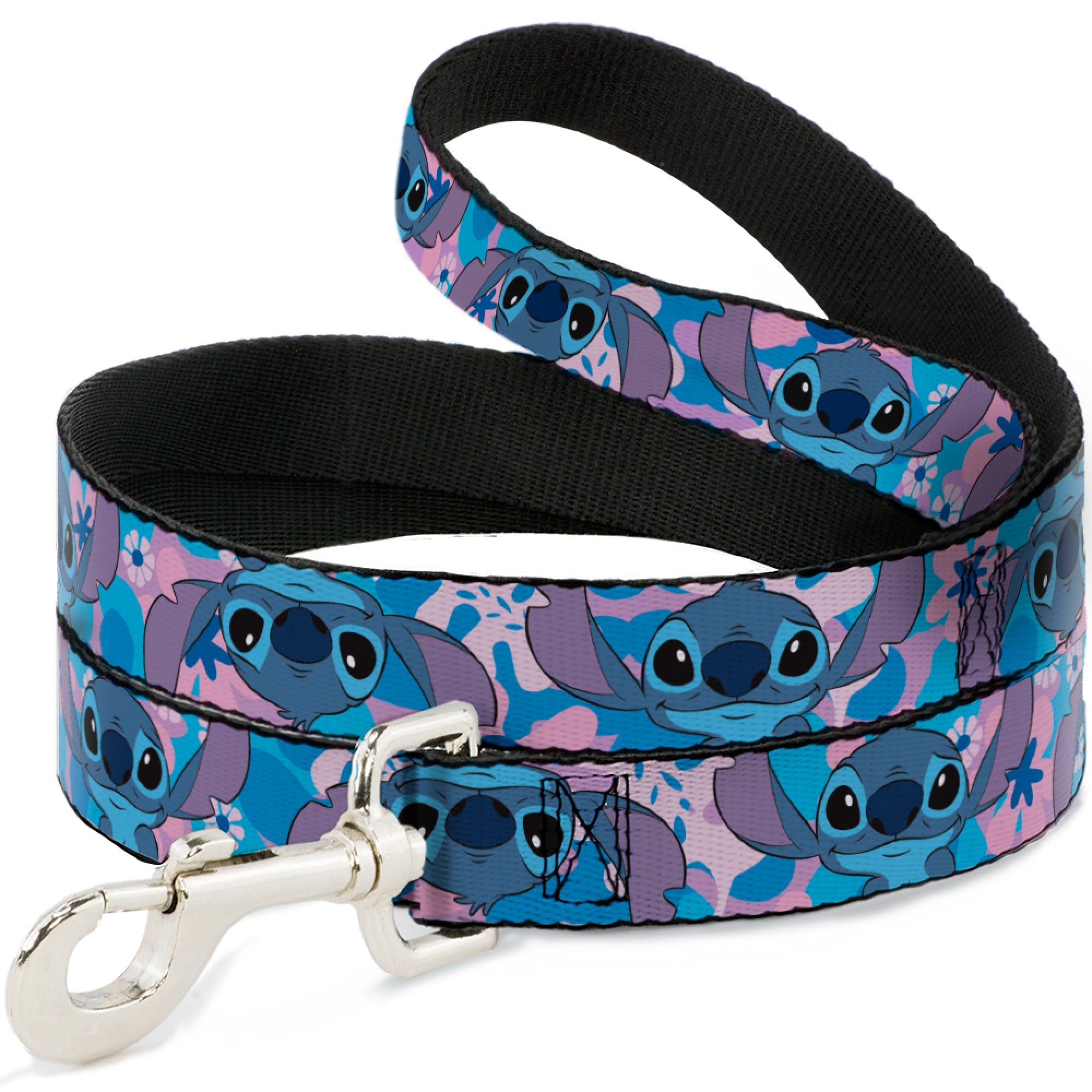 Dog Leash - Lilo & Stitch Stitch Flip Expressions Close-Up Blues/Pinks - HT Animal Supply