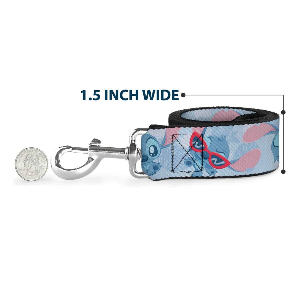 Dog Leash - Lilo & Stitch Angel Poses Scattered Pinks 