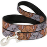 Dog Leash - Aristocats Toulouse and Berlioz Close-Up Faces Orange