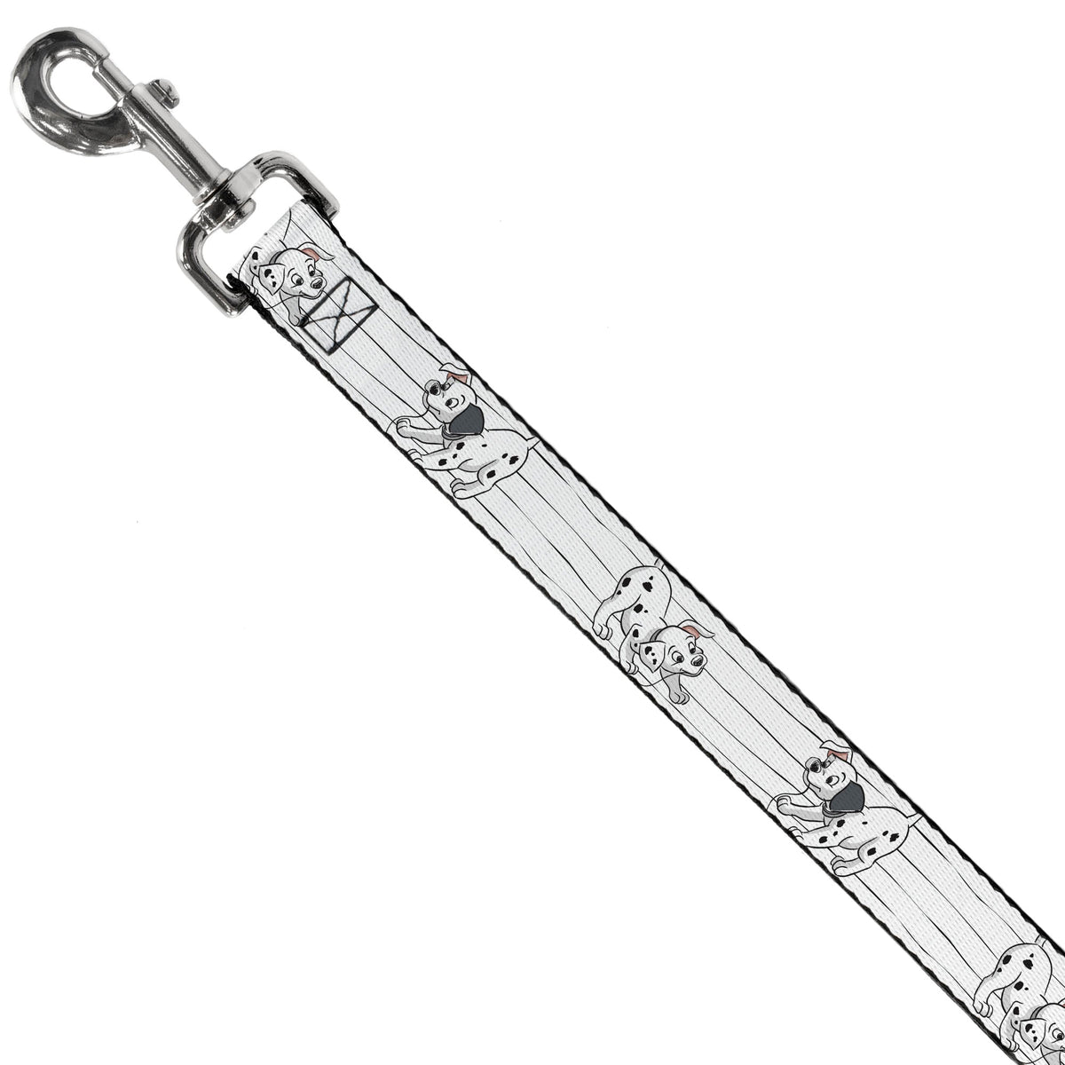 Dog Leash - One Hundred and One Dalmatians Puppies Playing White/Black 
