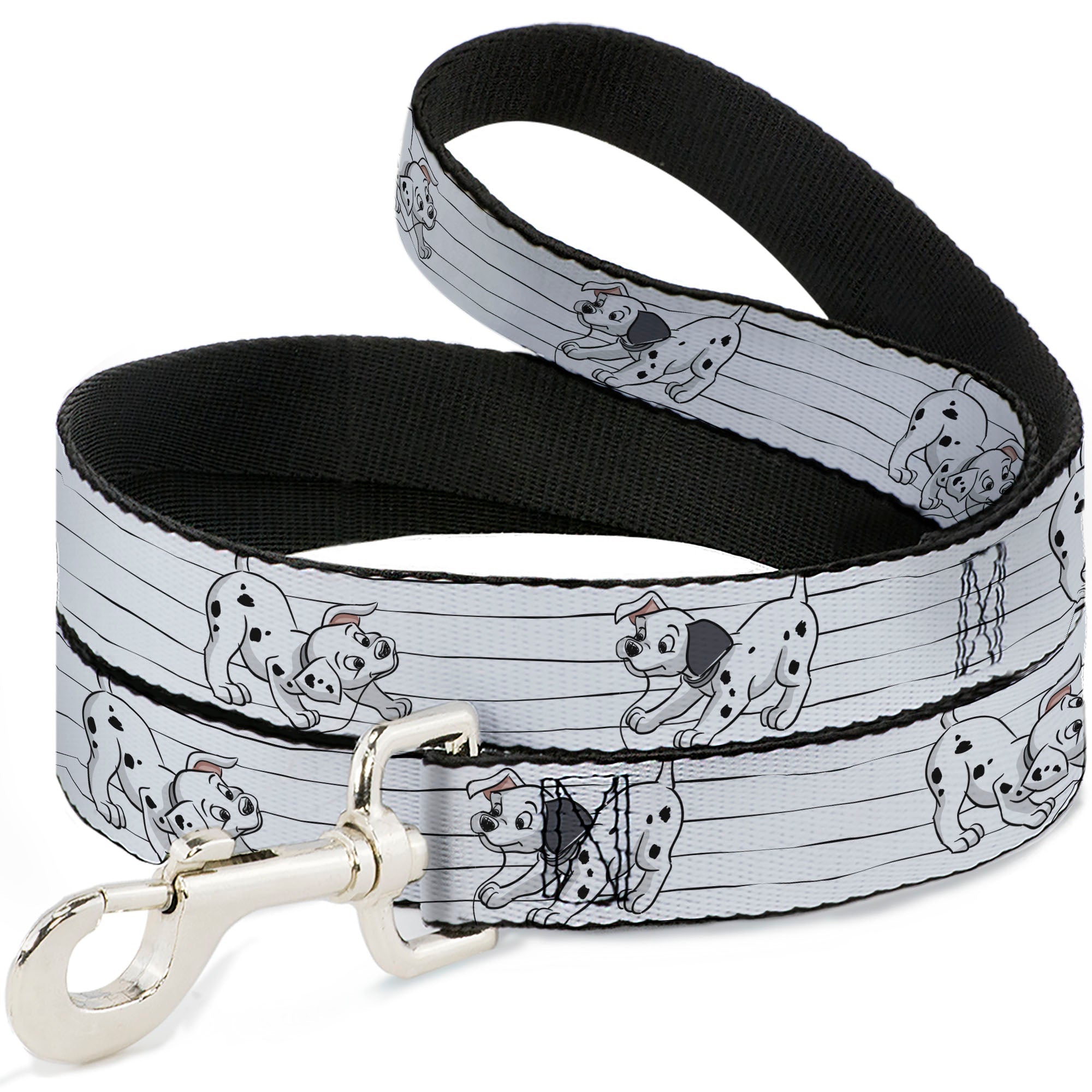 Dog Leash - One Hundred and One Dalmatians Puppies Playing White/Black