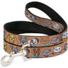 Dog Leash - Disney Cats and Dogs Faces Orange