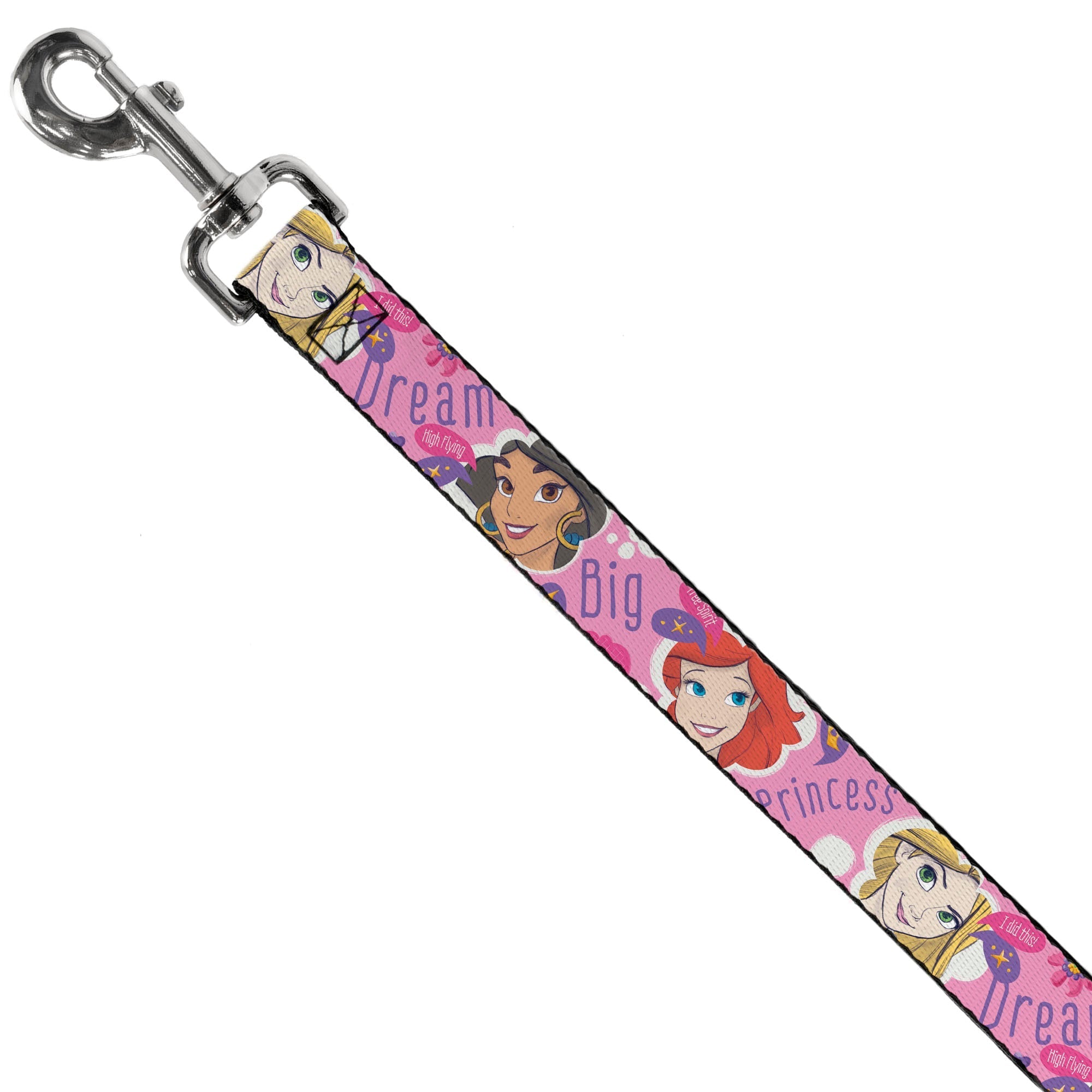 Dog Leash - Disney DREAM BIG PRINCESS Faces Pinks/Purples 