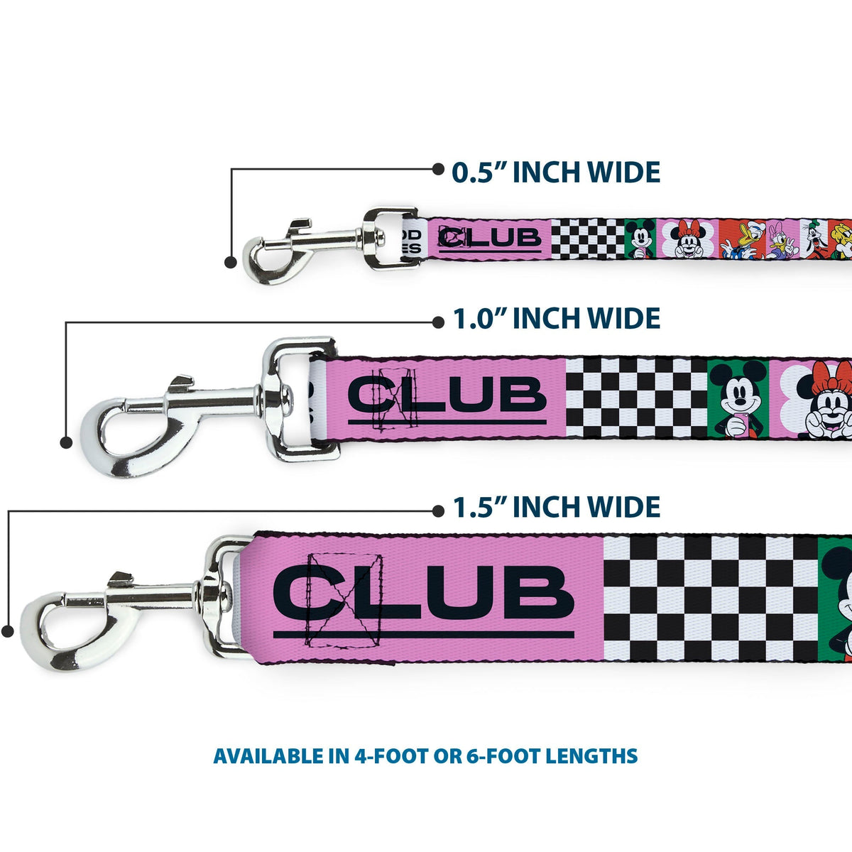 Dog Leash - Sensational Six GOOD VIBES CLUB Pose Blocks Multi Color 