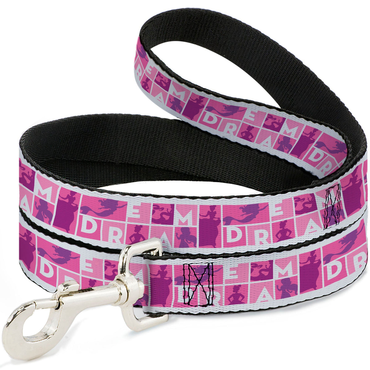 Dog Leash - Disney DREAM Princess Silhouette Poses Pinks/White 