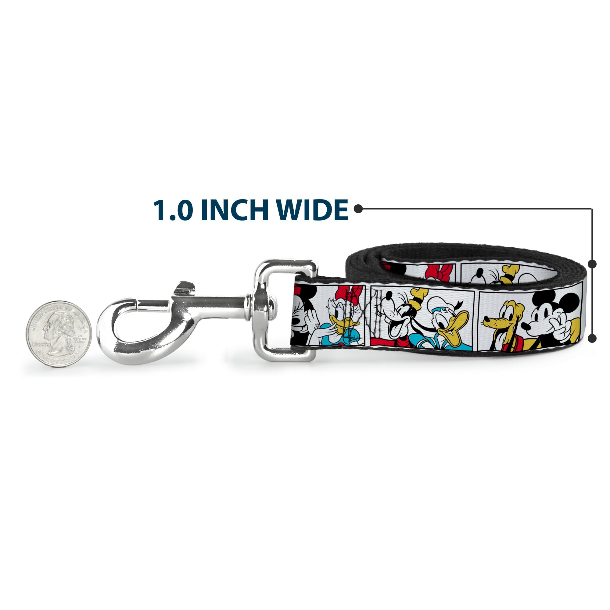 Dog Leash - Sensational Six Buddy Pose Blocks White/Multi Color 