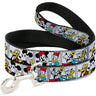 Dog Leash - Sensational Six Buddy Pose Blocks White/Multi Color