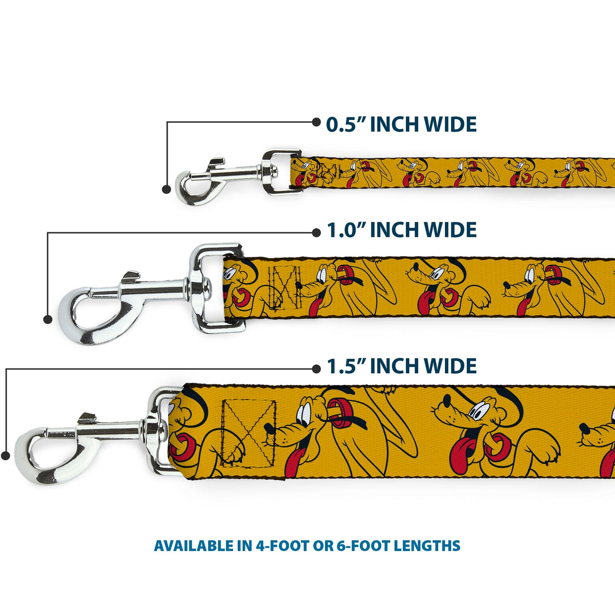 Dog Leash - Disney Pluto Poses Orange 