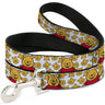 Dog Leash - Winnie the Pooh Chibi Pose and Expressions Scattered White
