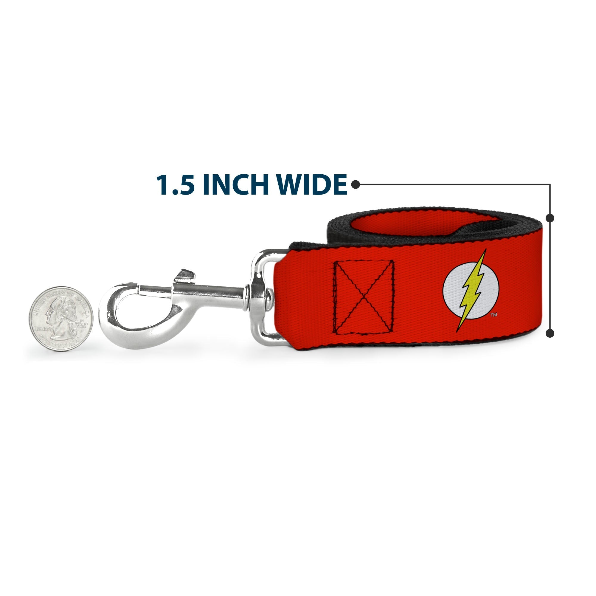 Dog Leash - Flash Logo Red/White/Yellow
