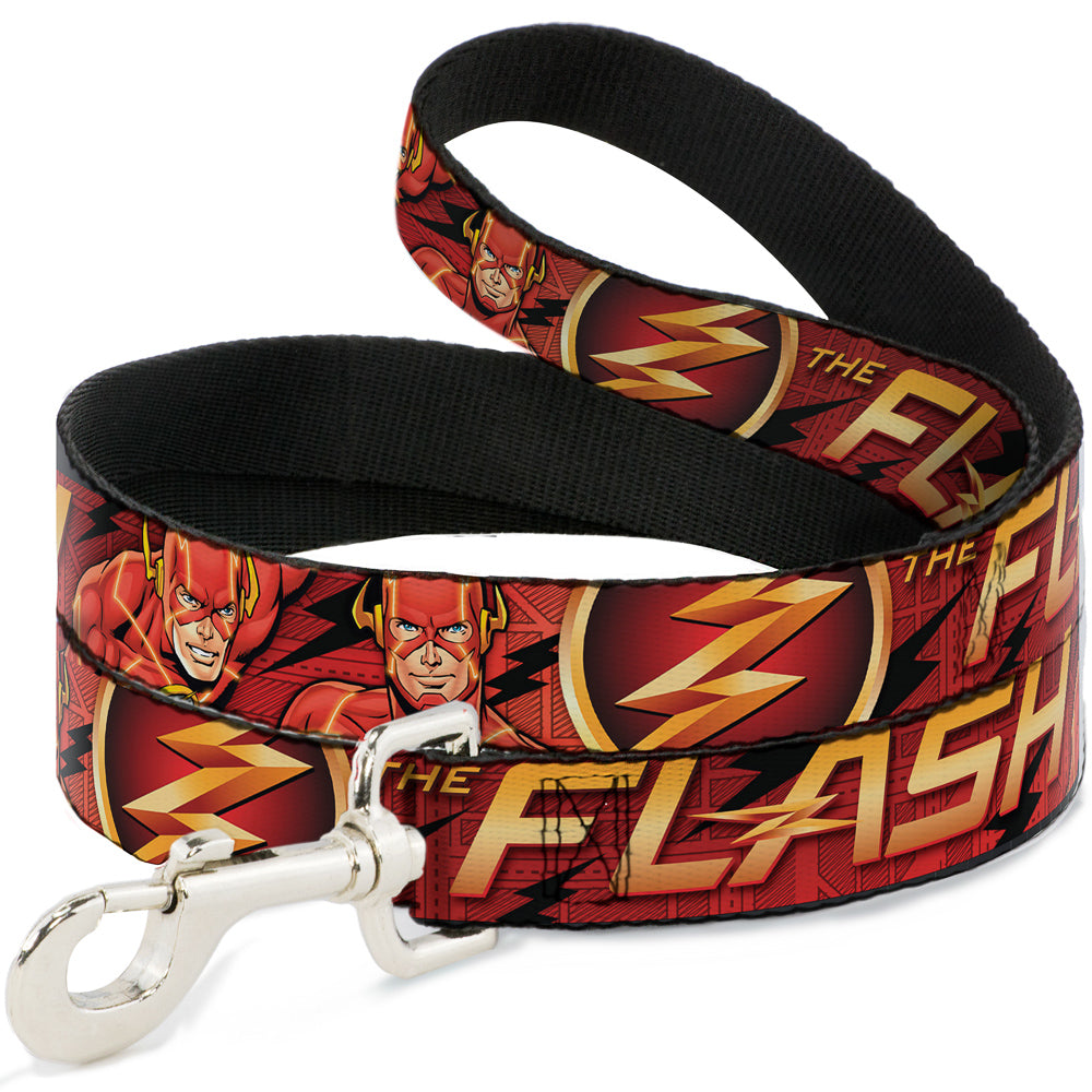 Dog Leash - THE FLASH/Logo3/Poses Black/Red/Gold 