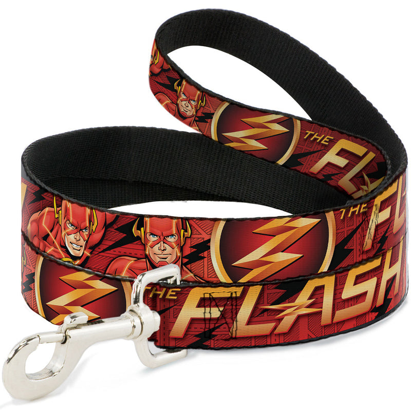 Dog Leash - THE FLASH/Logo3/Poses Black/Red/Gold 